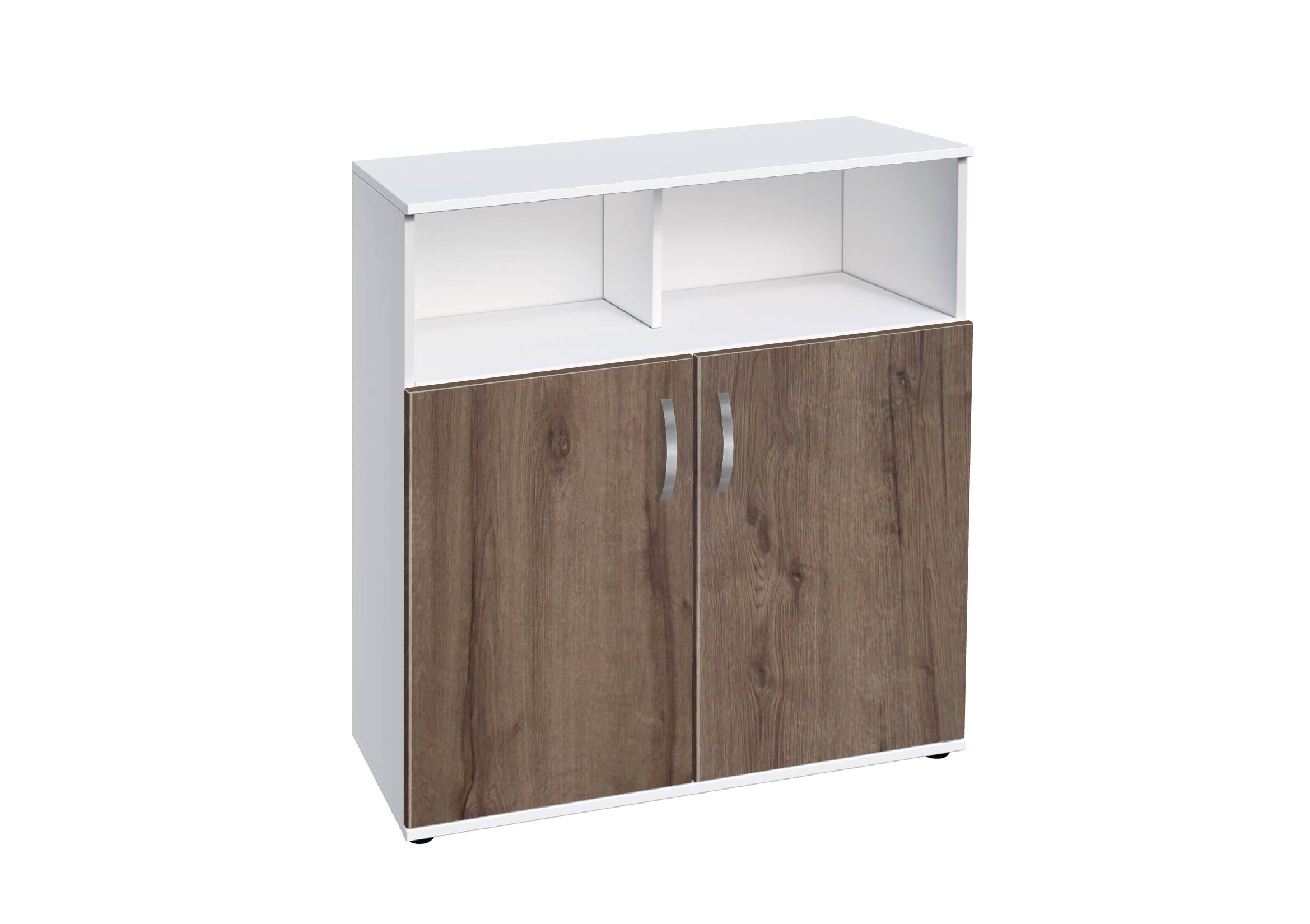 Τουαλέτα, Ava 2-1000 Λευκό με Καρυδί, 100x90x43, Genomax